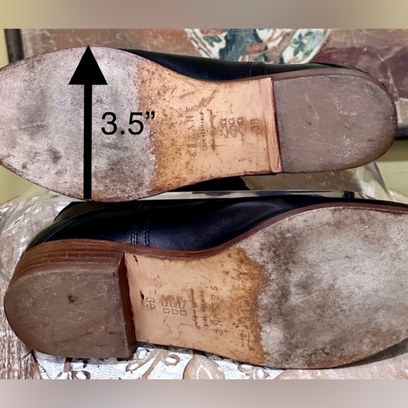 EUC Sezane “Montana” Low Heel Black Leather Ankle Boot. Sz 39/8 - Picture 11 of 15